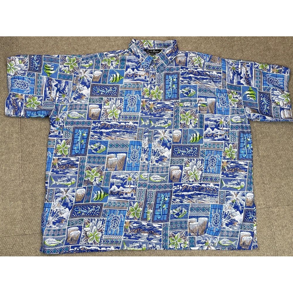 Double Decker St. Maartin Martin‎ Men's Button Up Short Sleeve Shirt Size 4XL